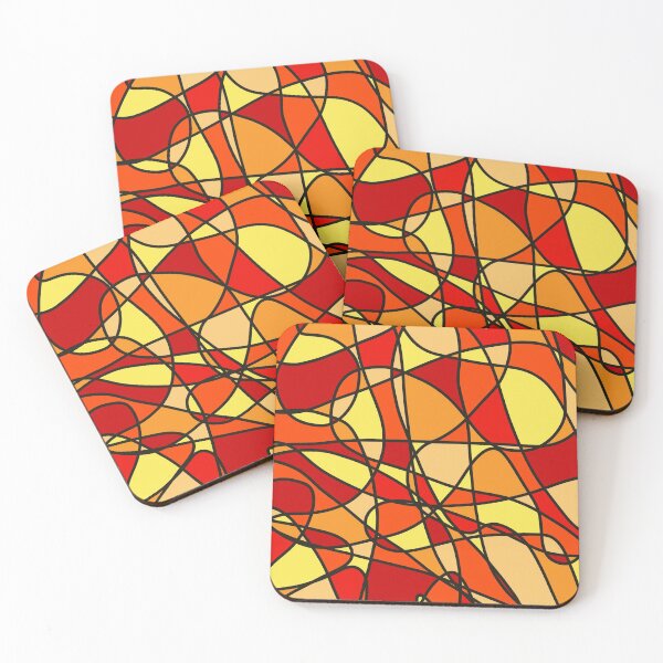 Item preview, Flame Fire Bright Colorful Painting Art Print Abstract Geometric designed and sold by hopecope.