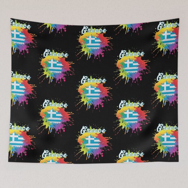 Item preview, Greece Flag Gay Pride Colorful Splash  designed and sold by emryckvilch.