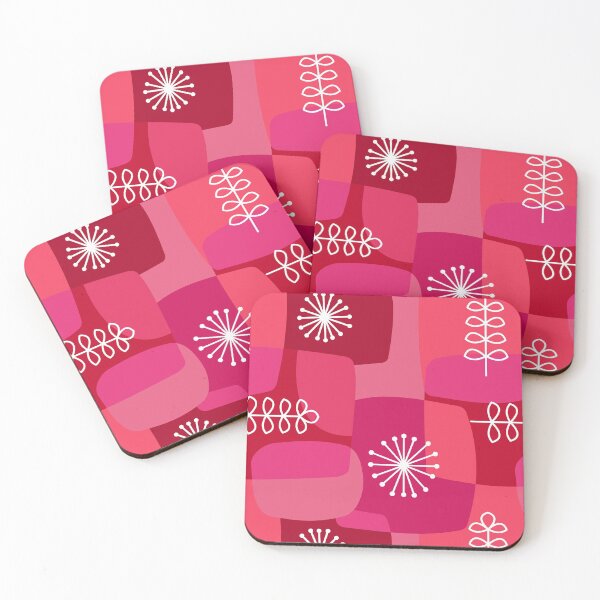 Item preview, Vintage look print in pinks and reds designed and sold by MHen.
