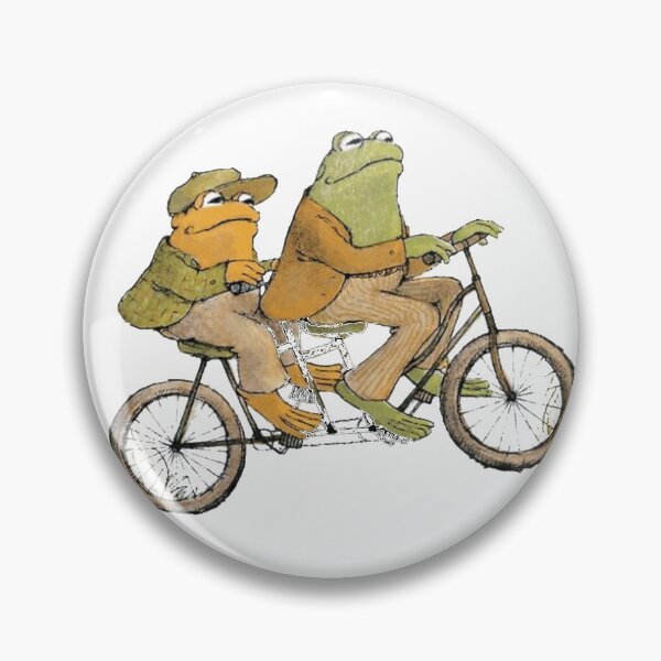 Item preview, frog and toad riding a bicycle designed and sold by mackguthmann.