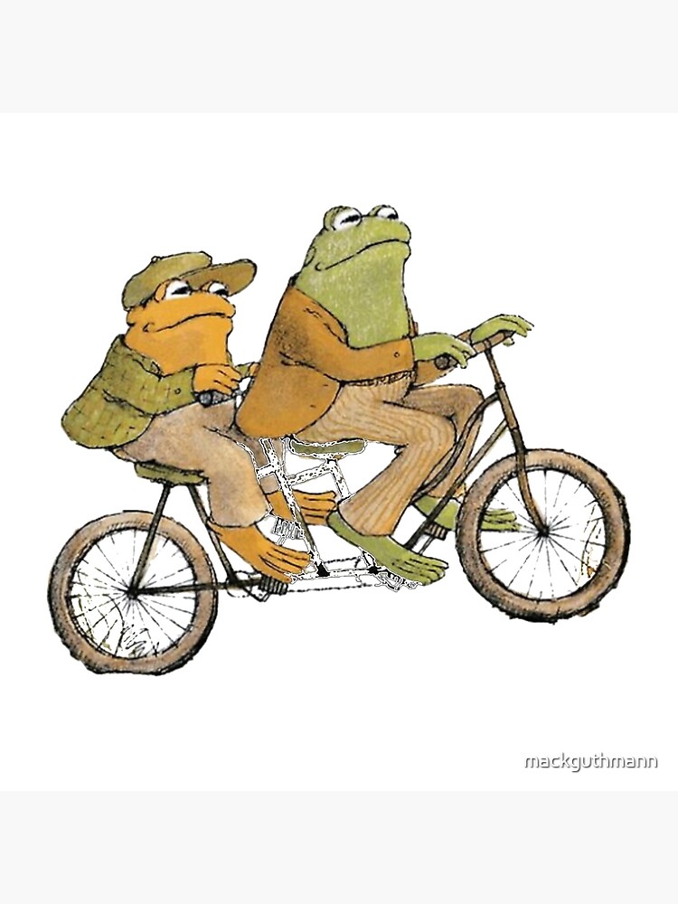 Frog riding bicycle on sale