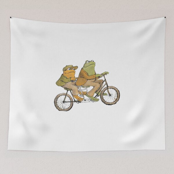 Item preview, frog and toad riding a bicycle designed and sold by mackguthmann.