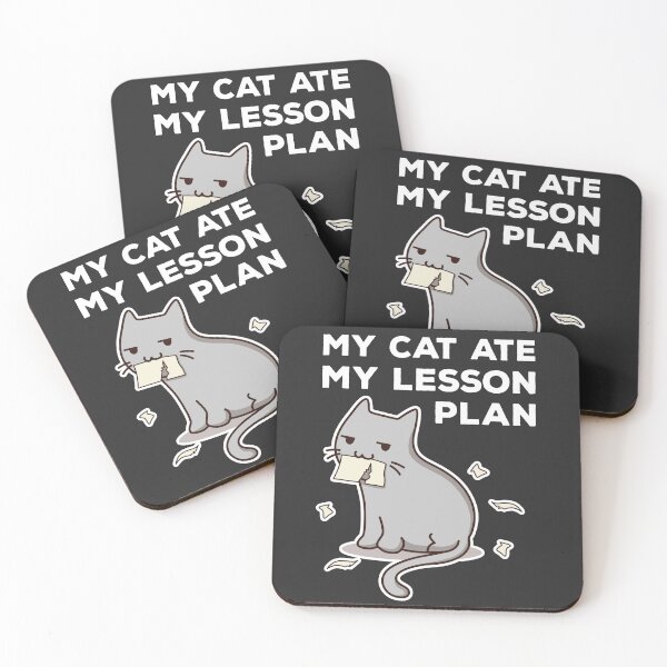 Item preview, My Cat Ate My Lesson Plan Kawaii designed and sold by MeowsAndMakes.