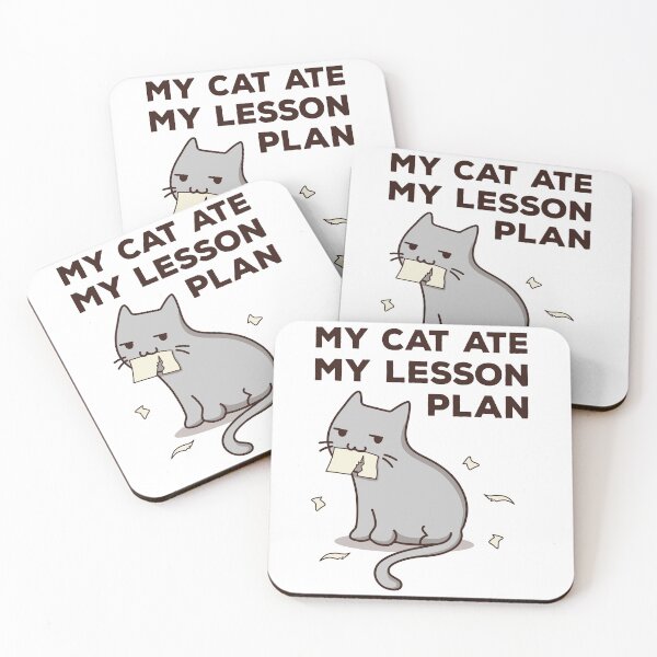 Item preview, My Cat Ate My Lesson Plan Kawaii designed and sold by MeowsAndMakes.