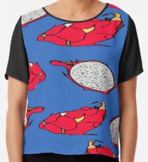 Pitaya fruit pattern Chiffon Top
