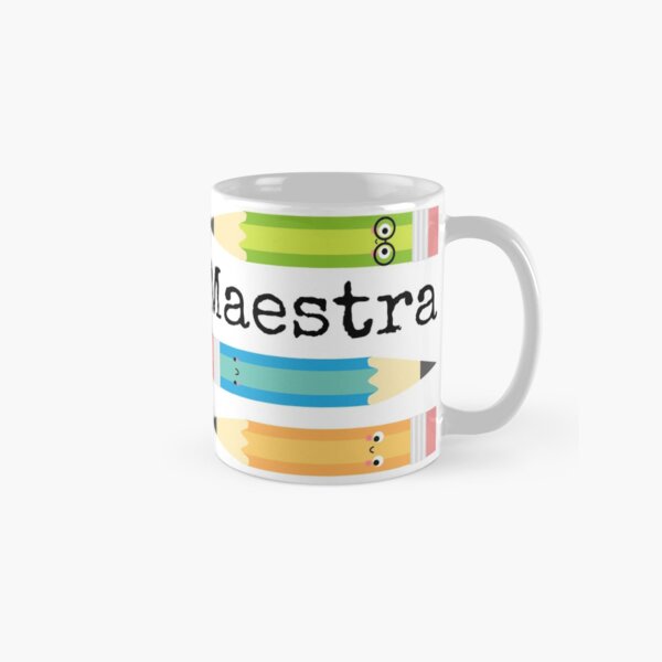 Maestra con lindos lápices Taza clásica