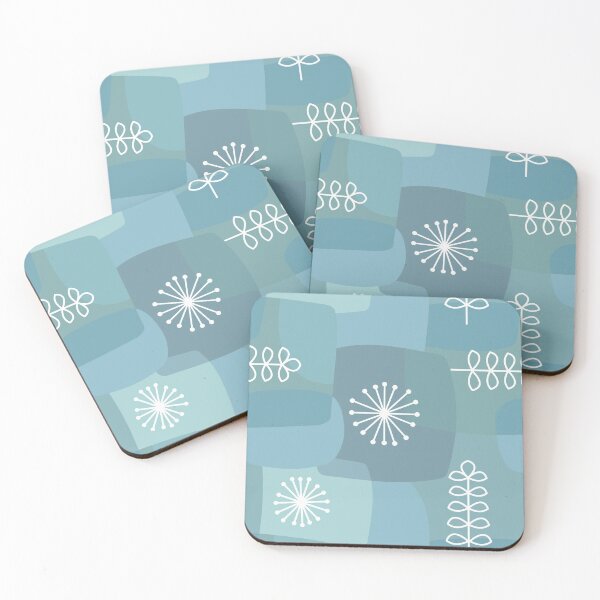 Item preview, Vintage look print in blues and greens designed and sold by MHen.