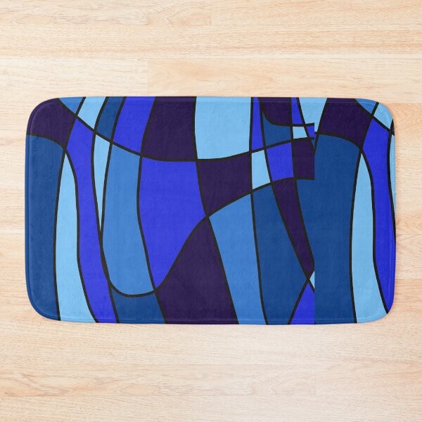Item preview, Blue Geometric Abstract Art Painting Pattern Print Cool Toned designed and sold by hopecope.