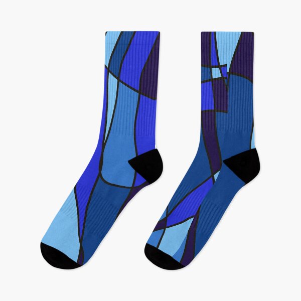 Item preview, Blue Geometric Abstract Art Painting Pattern Print Cool Toned designed and sold by hopecope.