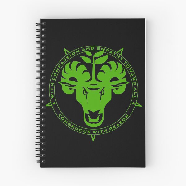 Item preview, With Empathy and Compassion toward All Congruous with Reason vegan vegetarian pentagram baphomet designed and sold by AlasAHintStudio.