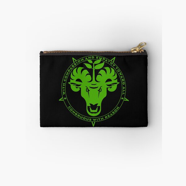Item preview, With Empathy and Compassion toward All Congruous with Reason vegan vegetarian pentagram baphomet designed and sold by AlasAHintStudio.
