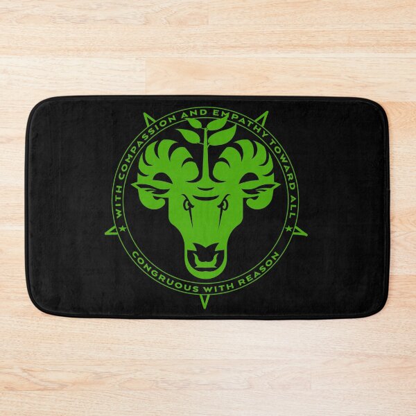 Item preview, With Empathy and Compassion toward All Congruous with Reason vegan vegetarian pentagram baphomet designed and sold by AlasAHintStudio.