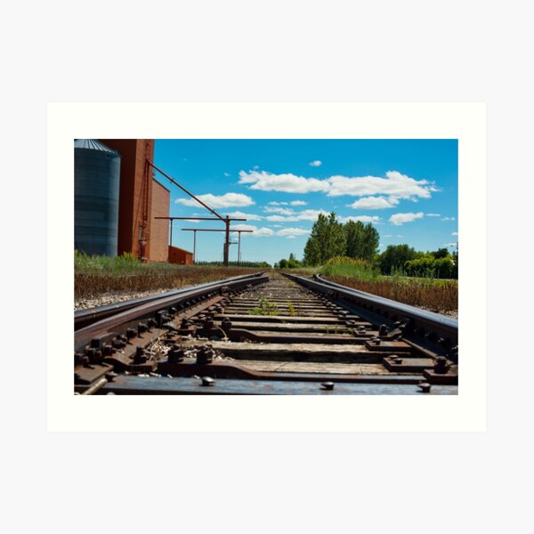 Train Tracks in Wakaw SK Art Print