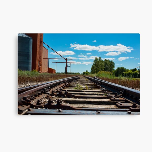 Train Tracks in Wakaw SK Canvas Print