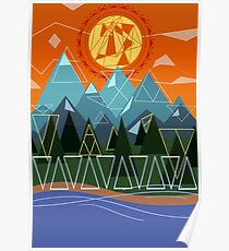 nature & triangles Poster