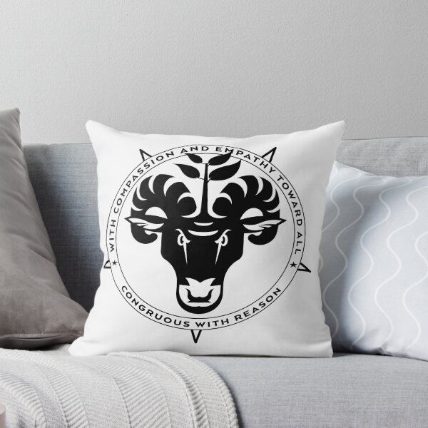 Item preview, With Empathy and Compassion Toward All Congruous with Reason vegan vegetarian pentagram baphomet designed and sold by AlasAHintStudio.
