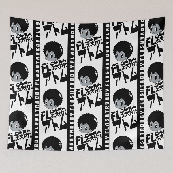 Item preview, Flashtro Boy Manga Style - White and Grey on Black  designed and sold by zanediogo.