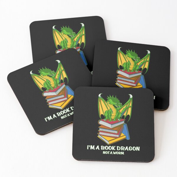 Item preview, Book Dragon Not Worm Fantasy Reading Nerd Geek Librarian designed and sold by derekvella.