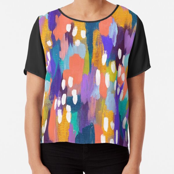 Jules - Abstract Chiffon Top