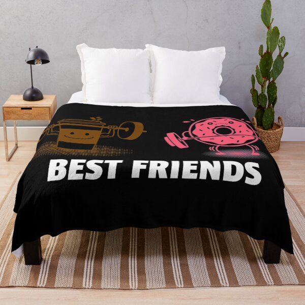 Item preview, Coffee And Donut Best Friends White - Funny Gym designed and sold by GymWearDepot.