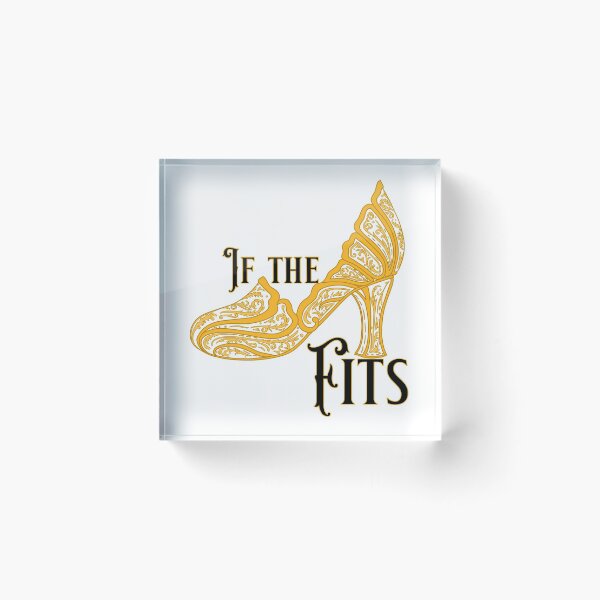 Item preview, If the Slipper Fits (Gold Graphic & Text) designed and sold by Art by Kendra Crae.