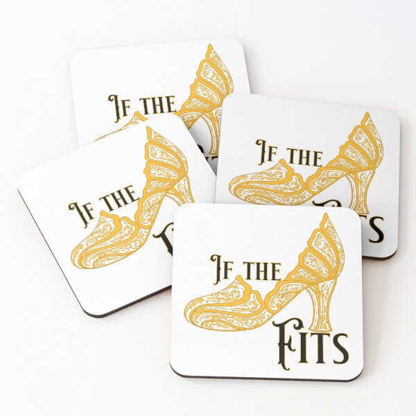 Item preview, If the Slipper Fits (Gold Graphic & Text) designed and sold by Art by Kendra Crae.