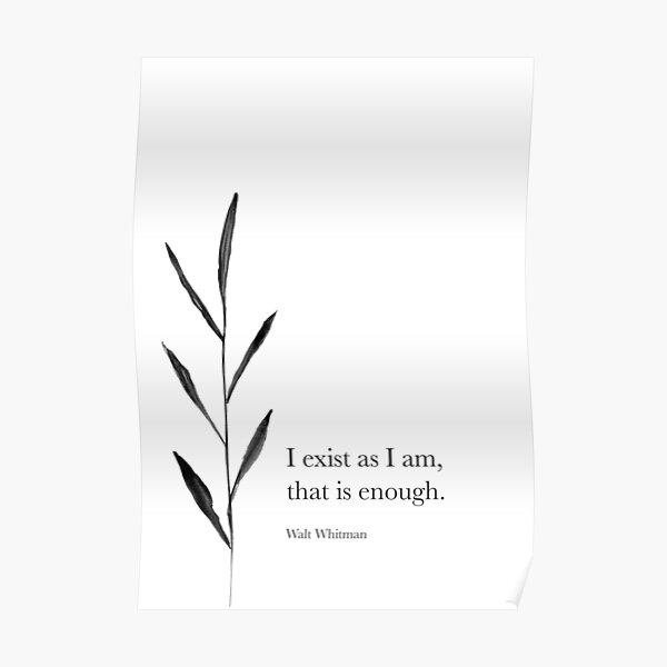I exist as I am Poster