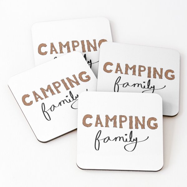 Item preview, Camping Family Nature Hand Lettering Wood design designed and sold by PastelDumpster.