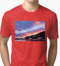 Sky Fire Sunset. Photo Art, Prints, Gifts, and Apparel. Tri-blend T-Shirt