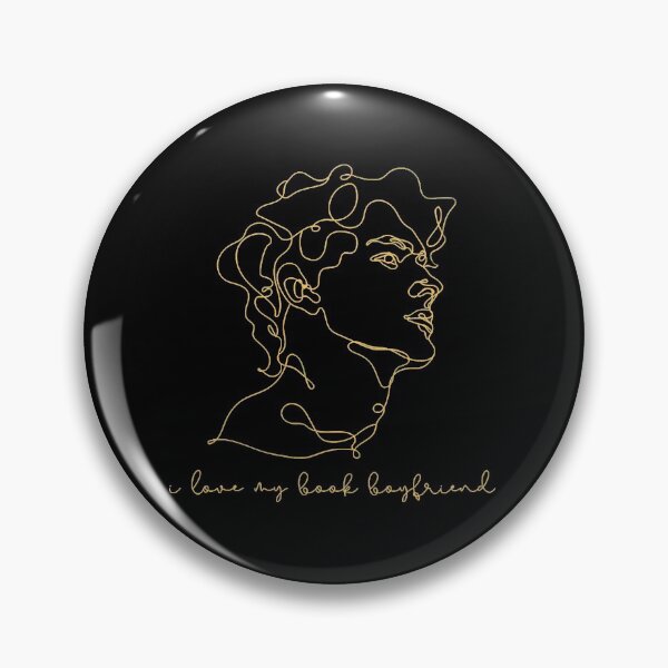 Item preview, Monoline Beautiful Man Face I Love My Book Boyfriend  designed and sold by emryckvilch.