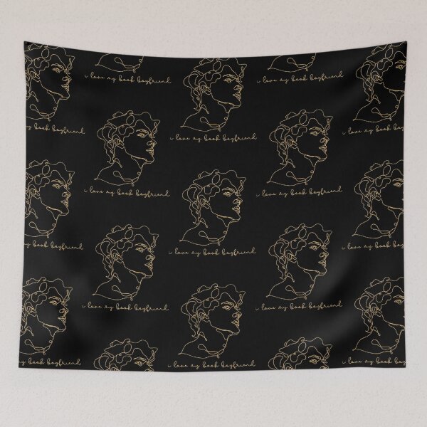 Item preview, Monoline Beautiful Man Face I Love My Book Boyfriend  designed and sold by emryckvilch.