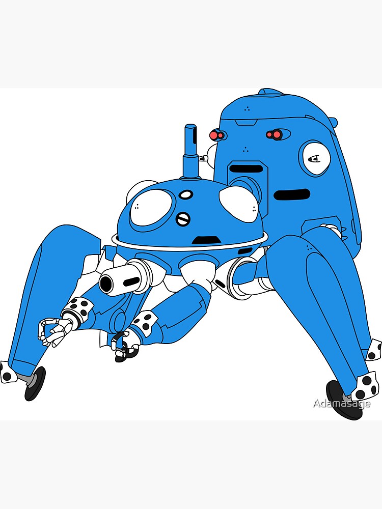 Thumbnail 3 of 3, Magnet, Tachikoma - Black outline, colour fill designed and sold by Adamasage.
