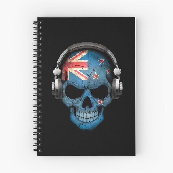 Item preview, Dark Skull Deejay with New Zealand Flag  designed and sold by Dinglasafa.