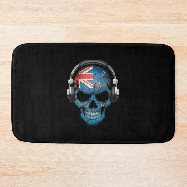 Item preview, Dark Skull Deejay with New Zealand Flag  designed and sold by Dinglasafa.
