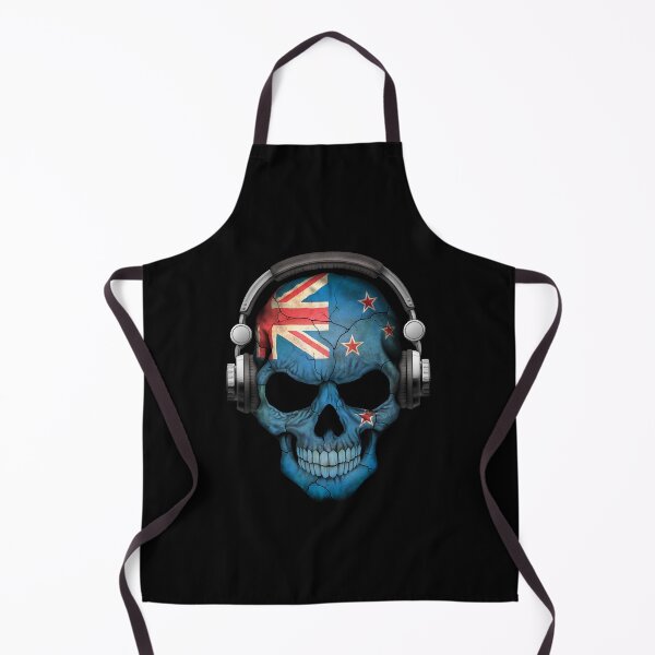 Item preview, Dark Skull Deejay with New Zealand Flag  designed and sold by Dinglasafa.