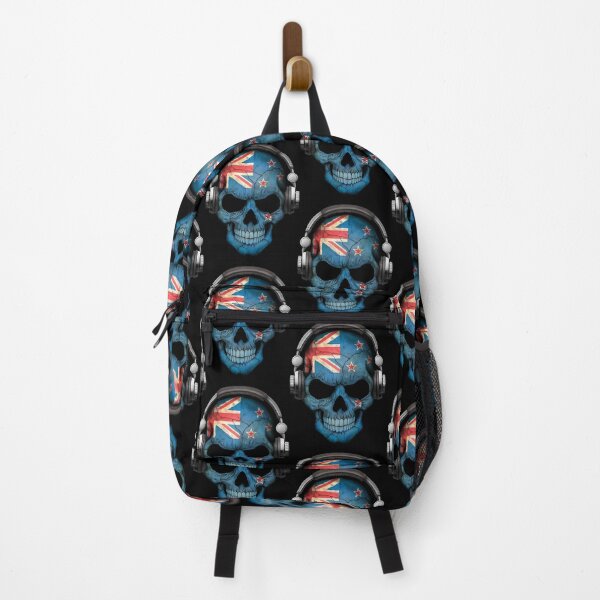 Item preview, Dark Skull Deejay with New Zealand Flag designed and sold by Dinglasafa.