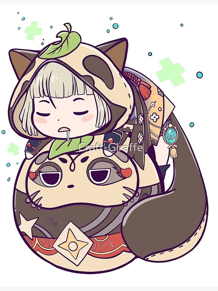 "Sayu Sleeping Tanuki" Poster for Sale by CraftGiraffe Redbubble