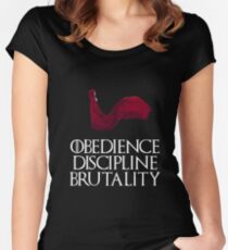 Obedience Discipline Brutality Women's Fitted Scoop T-Shirt