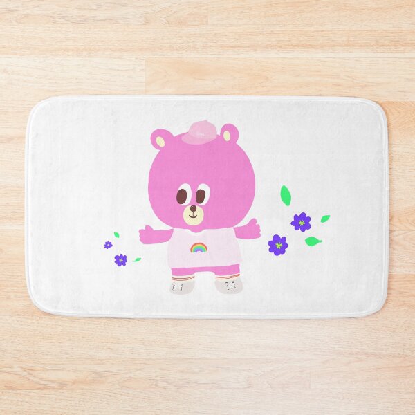 Item preview, cute pink bear designed and sold by fullofsmiles.