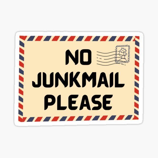 Item preview, No Junk Mail Please, Mail Box Decoration for Solicitors, Garbage and Junk designed and sold by 10pmCreations.
