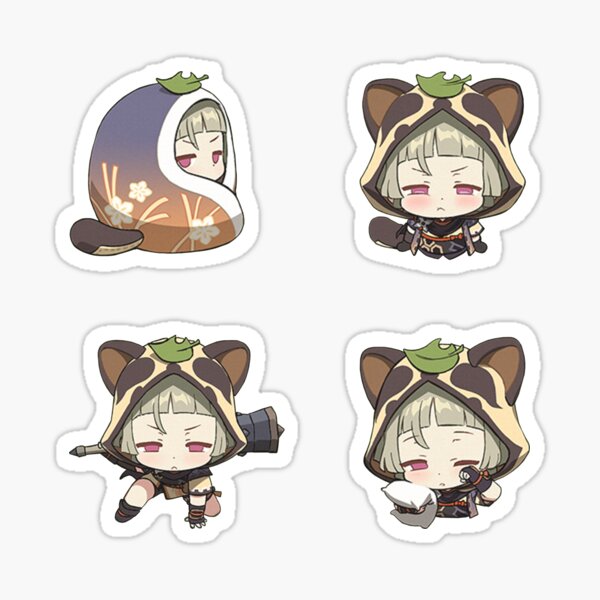 Sayu Genshin Impact Chibi Stickers Set Sticker