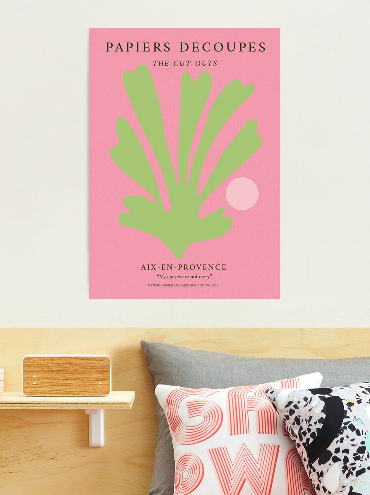 Póster for Sale con la obra «Matisse Pastel Print Poster Pink Danish  Papiers Decoupes Flower Market Trendy Wall art Museo Estética Francés Rosa  Exposición Sala Decoración» de Papergrphc