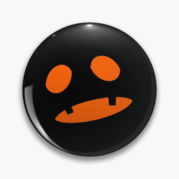Item preview, Big Scary Orange in Black Shocked Pumpkin Face Hal  designed and sold by emryckvilch.