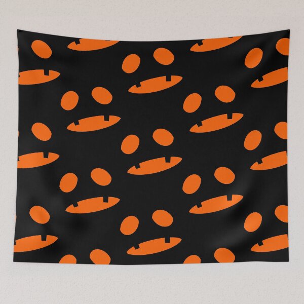 Item preview, Big Scary Orange in Black Shocked Pumpkin Face Hal  designed and sold by emryckvilch.