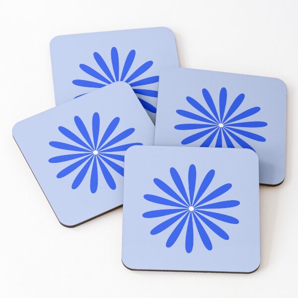 Item preview, Big Daisy Retro Minimalism Royal Blue, Light Blue, and White designed and sold by kierkegaard.