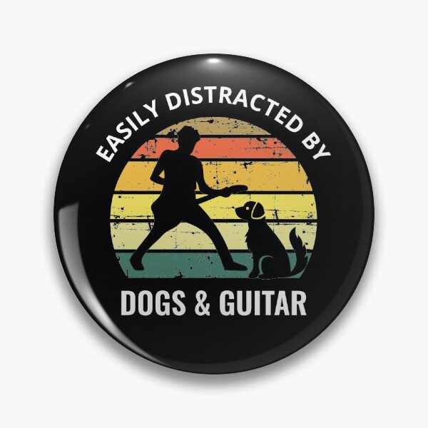 Item preview, Easily Distracted By Dogs And Guitar So I Like My Guitar Dogs - I Like My Guitar Dogs  designed and sold by Funwithmusic.