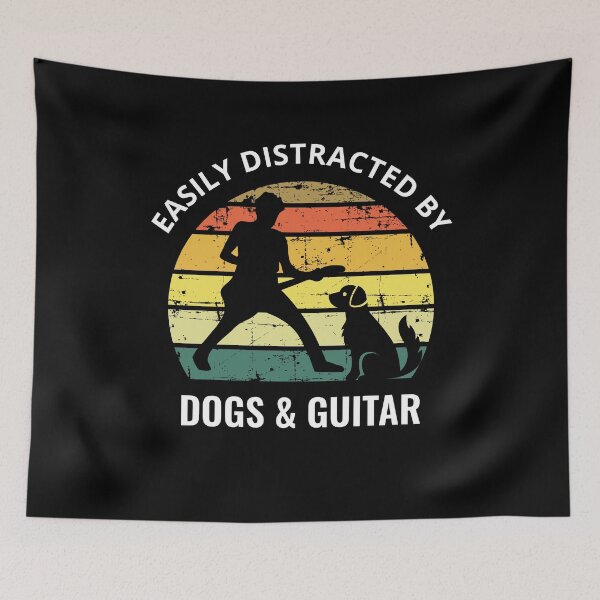 Item preview, Easily Distracted By Dogs And Guitar So I Like My Guitar Dogs - I Like My Guitar Dogs  designed and sold by Funwithmusic.