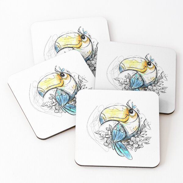 Item preview, Toucan Scribble Critter Sticker designed and sold by AmberCheever.