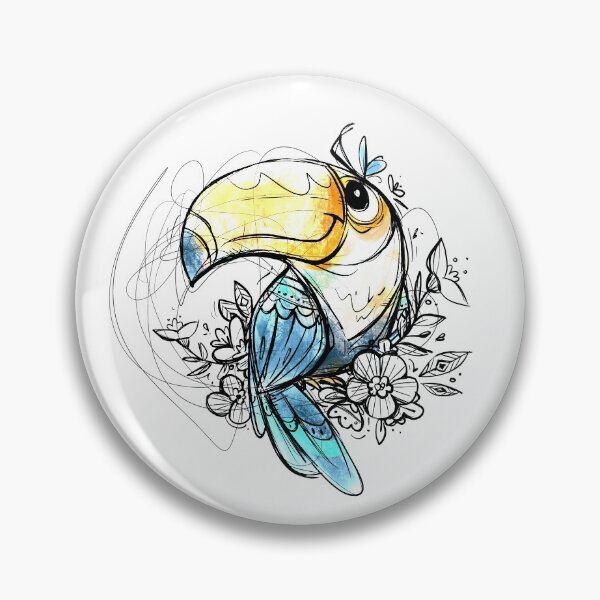 Item preview, Toucan Scribble Critter Sticker designed and sold by AmberCheever.