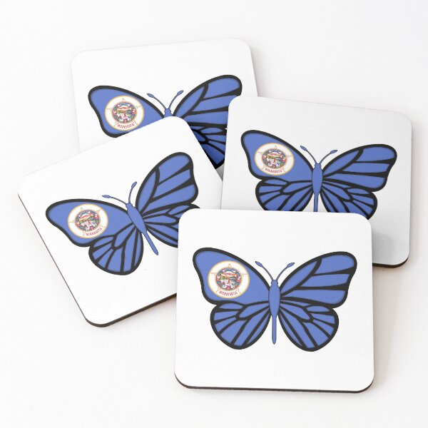 Item preview, State of Minnesota Flag Butterfly  designed and sold by Gsallicat.